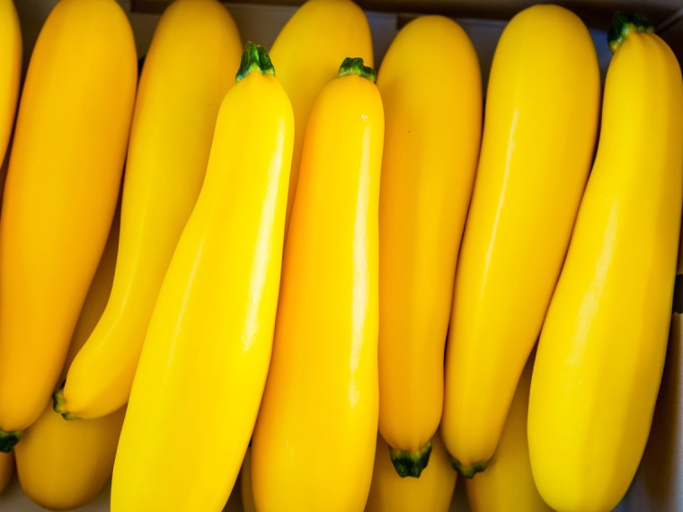 Yellow courgettes